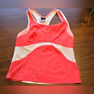 Nike Women’s Pink/White Sleeveless Round Neck Racerback Tank s M